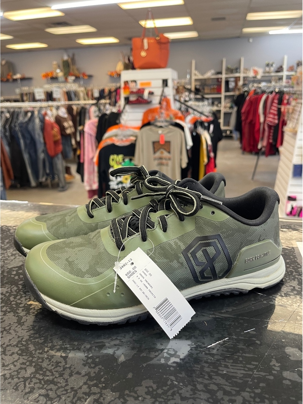 Men's Savage 1 CV OD Green Camo Sport Shoes by Born Primitive Size 8